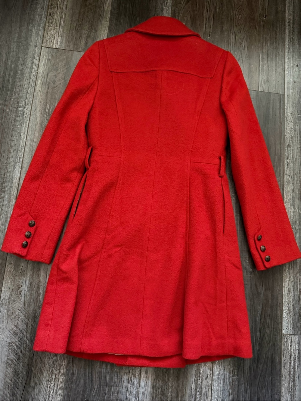 Line Orange Double-Breasted Wool Coat - Picture 3 of 9